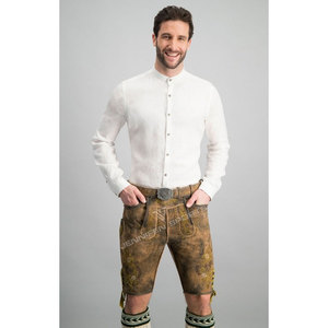 Pantalones Cortos Tradicionales Bávaros de Cuero Genuino para Hombre, Corte Regular, Color Personalizado, Alta Calidad, Estilo Oktober - Product Image 2