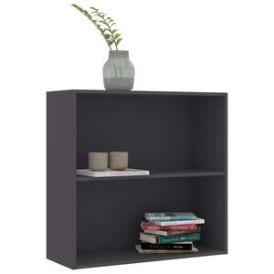 Libreria grigia a 2 livelli 31.5 materiale truciolare "x 11.8" x 30.1" - Product Image 3