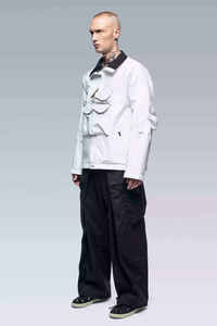 Veste tactique blanche personnalisée pour homme, vêtement technique imperméable, streetwear cyberpunk, coupe-vent fonctionnel multi-poches, veste cargo XXL - Product Image 5