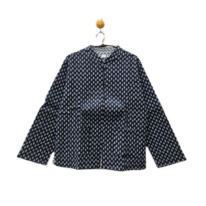 Beautiful Cotton Block Print Quilted Handmade Breathable Stripe Reversible <b>Women's</b> <b>Jacket</b> Covered Button Closure Holiday Gift - Product Image 1