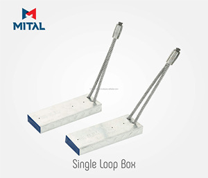 Boîte à boucle en câble métallique galvanisé simple, durable et industriel, pour les connexions de cisaillement des panneaux muraux en béton préfabriqué - Product Image 2