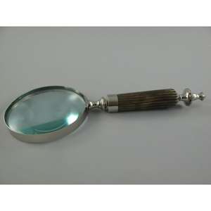 Loupe artisanale à bord argenté, dernière nouveauté, loupe en métal pour usage de bureau, prix d'usine - Product Image 1