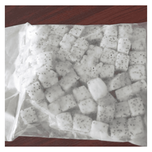 Fruta del Dragón Blanca Congelada IQF, producida a partir de trozos naturales de fruta del Dragón Blanca para batidos, mezclas y como adorno para postres, origen Vietnam. - Product Image 2