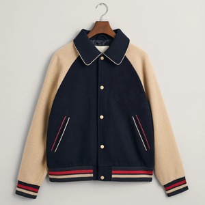 Professional OEM Custom Letterman Varsity <b>Jacket</b> Baseball <b>Jacket</b> with Embroidery and <b>Leather</b> Sleeves - Product Image 5