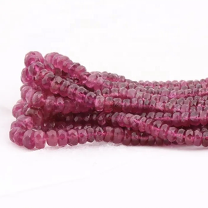 3mm 4mm Natural Pink <b>Tourmaline</b> Faceted Rondelle Gemstone Beads Personalized Luxury Jewelry Handmade Beads Duty Free Service - Product Image 3