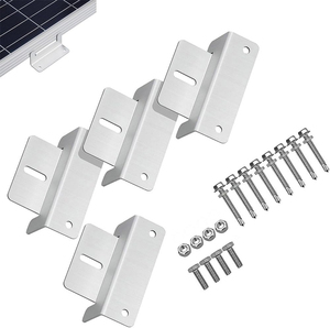 Soportes de Montaje para Paneles Solares de 4 Piezas, 100 mm, de Aluminio, para Techo/Pared, para Autocaravanas, Barcos, Caravanas, Incluye Tornillos y Tuercas - Product Image 1