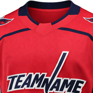 Camiseta de Hockey sobre Hielo Roja de Manga Larga, Transpirable, de Secado Rápido, que Absorbe la Humedad, Uniforme Deportivo para Equipo, Entrenamiento Profesional para Adultos - Product Image 5