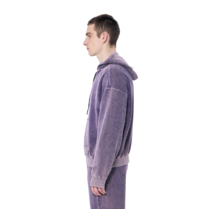 Survêtement Homme Personnalisé avec Logo, Effet Délavé, Tissu Épais, Tenue de Sport, Jogging, Vente en Gros - Product Image 3