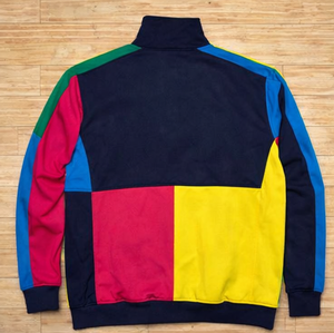 Jogging Streetwear Color Block Unisexe Haute Qualité 100% Coton Impression Personnalisée Coupe-Vent Anti-Transpiration Survêtement Hiver 2-en-1 - Product Image 2