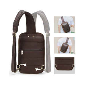 Nuevo Diseño con Cierre de Cremallera, Portátil, Venta al por Mayor, Maletín de Cuero Auténtico Crazy Horse Vintage Personalizado para Hombre - Product Image 6