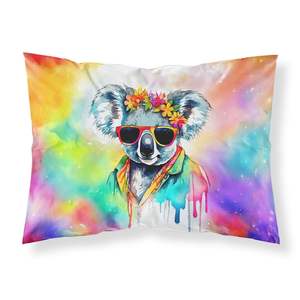 Nouveau léger Super doux Hippie Koala Animal oeuvre décorative taie d'oreiller facile d'entretien taille Standard housse de coussin - Product Image 1