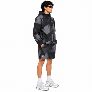 Chaquetas para hombre, conjuntos de sudadera con cremallera de nailon y pedrería personalizados, conjuntos de chaqueta cortavientos y pantalones cortos de estilo urbano para hombre, fabricante. - Product Image 6