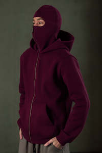 Personalized <b>Men</b> Double Balaclava Zip Hoodie Polyester Cotton Casual Jacket With Attached <b>Face</b> <b>Mask</b> Hood And Relaxed Streetwear - Product Image 5
