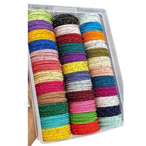 Traditional Indian <b>Pakistani</b> Bracelets Ethnic Silk Thread Bangles Set Gold Plated Women's Wedding Fashion <b>Jewelry</b> Colorful - Product Image 1
