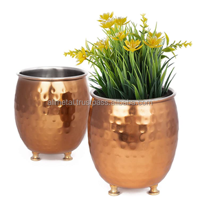 Taza de mula con acabado de cobre martillado, contenedor de maceta de Cactus pequeño inspirado para la decoración de la Mesa del hogar y totalmente personalizable. - Product Image 1