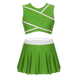 Uniformes de cheerleading professionnels imprimés par transfert thermique, 100% polyester, logo personnalisé, design de bonne qualité, fabrication sur mesure en usine - Product Image 3