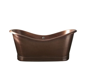 Affordable High End Copper Freestanding Bathtub Plain Luxurious Copper Bathtub Handicrafts Copper Bathtub Bulk Wholesaler - Product Image 1