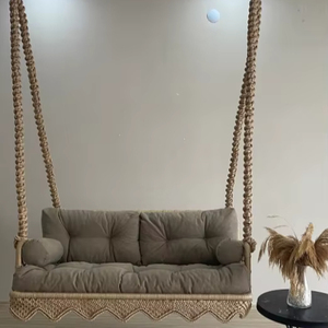 Balcony Large <b>Macrame</b> Swing For Garden and Home, Hanging Cotton <b>Macrame</b> Hammock Chair, <b>Macrame</b> Swing Chair, <b>Macrame</b> handmade - Product Image 1