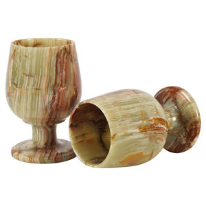 Nouvelles Verres à Vin et Verres à Shot en Onyx Naturel – Design Moderne pour Cuisine, Grande Dalle, Durables et Écologiques - Product Image 3