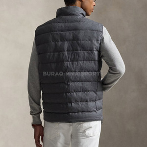 Chaqueta de Hombre Acolchada con Múltiples Bolsillos y Cuello Alto, de Lona, Transpirable, Resistente al Viento, Estilo Casual Urbano con Plumas - Product Image 2