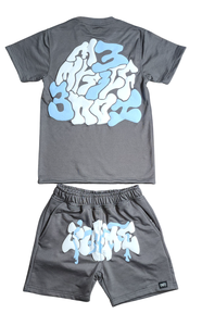 Ensemble de sport d'été pour hommes : T-shirts à manches courtes et shorts à séchage rapide, doux pour la peau, survêtement de gym, coupe automatisée, 2 pièces - Product Image 2