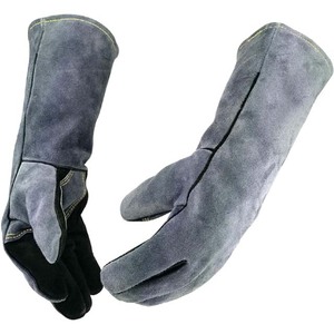Gants de soudage en cuir de chèvre robustes, résistants au feu, avec renforts sur la paume, gants de soudeur, gants de sécurité pour le travail industriel - Product Image 2