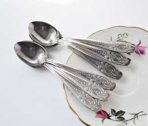 Vintage Coffee Spoon <b>Set</b>, Stainless steel Small Spoons - Product Image 1