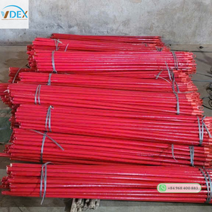 120cm*2.2cm Straight Eucalyptus Wooden Broom Handle PVC Color Coated with Screw - Product Image 5