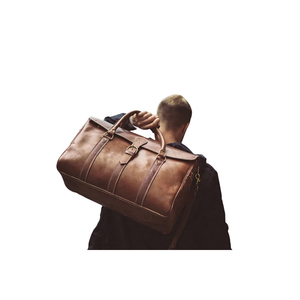 Latest Unisex Mini Handmade Full Grain Buffalo Leather Waterproof Vintage Duffle <b>Bag</b> Zipper High Quality Adjustable Strap - Product Image 1