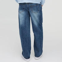 Pantalones de Mezclilla Personalizados para Hombre, Estilo Hip Hop, Ecológicos, Transpirables, Color Azul Deslavado, Resistentes a la Decoloración