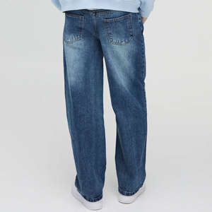 Pantalon en jean bleu ample et décontracté pour homme, nouvelle collection, design de créateur, effet délavé - Product Image 6