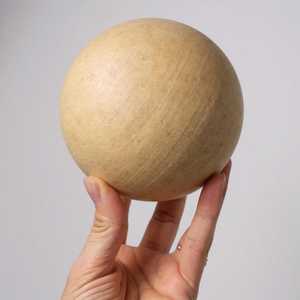 <b>Wooden</b> <b>Round</b> Ball 2-Piece Rustic Design Plant Pattern Home Decor - Product Image 1