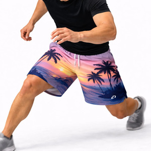 Shorts d'été décontractés pour hommes à imprimé sublimation, légers, avec cordon de serrage à la taille, séchage rapide, pour les vacances, vente en gros - Product Image 6