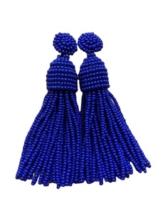 Hermosos pendientes y joyas para la oreja con diseño de limón, de color amarillo y verde, con cuentas de semillas, para mujeres, de la India. - Product Image 2