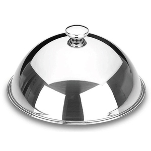 Cloche alimentaire décorative ronde en acier inoxydable, couvercle en métal pour la maison, la cuisine, la table, la restauration, le service, avec couvercle. - Product Image 3