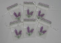 Pochette en organza brodée personnalisée avec logo, recyclable, douce, couleur lavande, avec cordon de serrage, pour sachets parfumés Scentsy, emballage cadeau