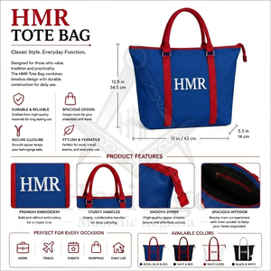 Sac fourre-tout en toile brodé de haute qualité, élégant, pour la franc-maçonnerie, les confréries et les sororités grecques - Product Image 6