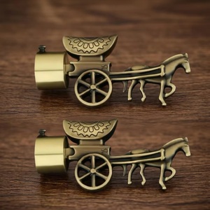 Antique Horse Carriage Metal <b>Curtain</b> Holdbacks Decorative Window Accessories Traditional Design Style - Product Image 1