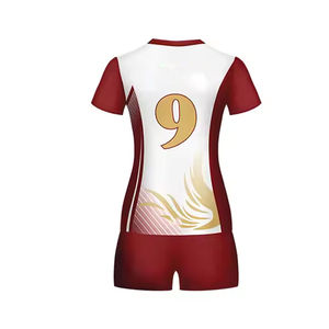 MOQ Bajo, 25 Conjuntos, Uniforme de Voleibol Transpirable, Ligero y Cómodo, Diseño en Material 100% Poliéster, Servicio OEM - Product Image 2