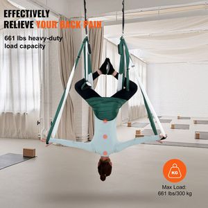 Set Altalena per Yoga Aereo da 2,7 Iarde con Trapezio e Kit per Inversione, con Amaca Sospesa, Attrezzatura per Inversione Certificata CEI - Product Image 2