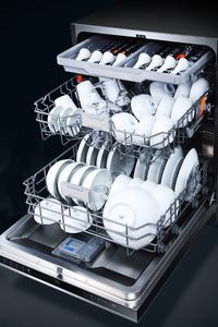 <span class=keywords><strong>Lave</strong></span>-<span class=keywords><strong>vaisselle</strong></span> électrique automatique blanc, <span class=keywords><strong>semi</strong></span>-<span class=keywords><strong>intégré</strong></span>, en acier inoxydable, 14 couverts, normes européennes, pour usage domestique - Product Image 4