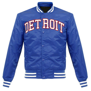 Chaqueta Varsity de Satén para Hombre al por Mayor, Chaqueta de Béisbol Universitaria de Moda, Ropa Exterior Ligera Personalizada - Product Image 1