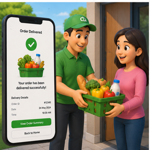 Aplicación Móvil para Gestión de Pedidos y Entrega de Comestibles con Funciones de Seguimiento y Programación de Clientes - Product Image 6