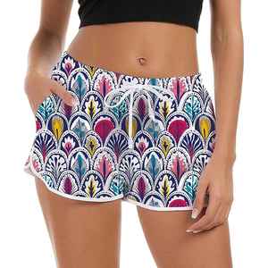 Casual Stylish Summer Beachwear <b>Shorts</b> Elastic Waist Lightweight Soft Fabric Ideal Holiday Travel Outfit Women Beach <b>Short</b> - Product Image 1