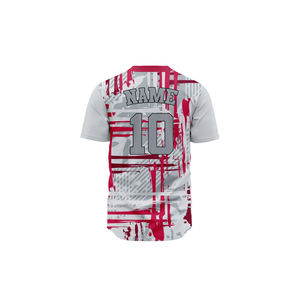 เสื้อเบสบอลแบบสปอร์ตคอวี พิมพ์ลายดิจิตอลโลโก้ทีมสโมสรตามสั่ง ขายส่ง สำหรับทุกเพศทุกวัย ระบายอากาศได้ดี แห้งเร็ว มีไซส์พลัส - Product Image 4