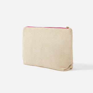 Pochette à monnaie élégante en toile brodée avec fermeture éclair et perles de rocaille, et sacs fourre-tout promotionnels suspendus de grande capacité avec finition élégante - Product Image 5