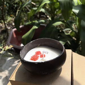 [VENTE CHAUDE] |   Bol à bougie en coquille de noix de coco écologique fait main, décoratif et parfumé, bleu, fournitures en vrac, Vietnam - Product Image 5