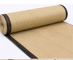 Malla de Sombra para Exteriores de HDPE Beige, Estabilizada contra Rayos UV, Tejida, para Invernadero, Patio y Jardín - Product Image 2