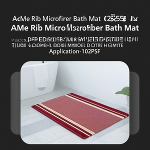 Alfombra de Baño Acme Rib de Microfibra, 22x55, Ovalada, Antideslizante, Suave y Absorbente, para Hogar y Hotel, Aplicación en Ducha con Diatomita - 102PSF - Product Image 3