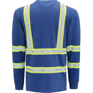 Camiseta Polo de Manga Larga de Seguridad con Luces LED Reflectantes ANSI Clase 2 de Alta Visibilidad para Hombre, Ropa de Trabajo de Construcción Halex International - Product Image 3